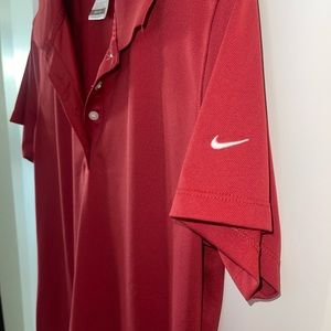 Red Nike Dri Fit polo